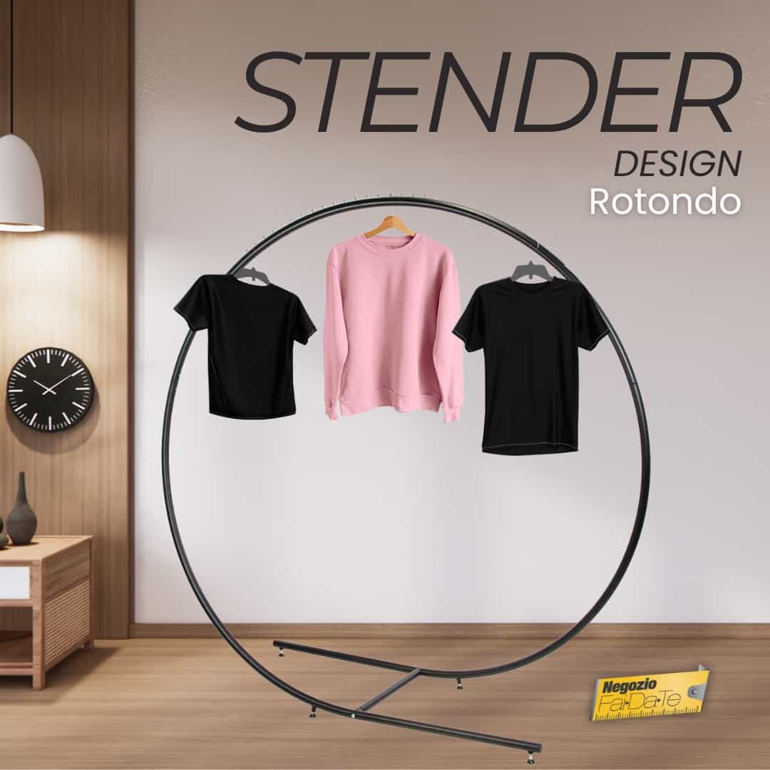 Stender Rotondo Design per Negozi - Soluzione Elegante